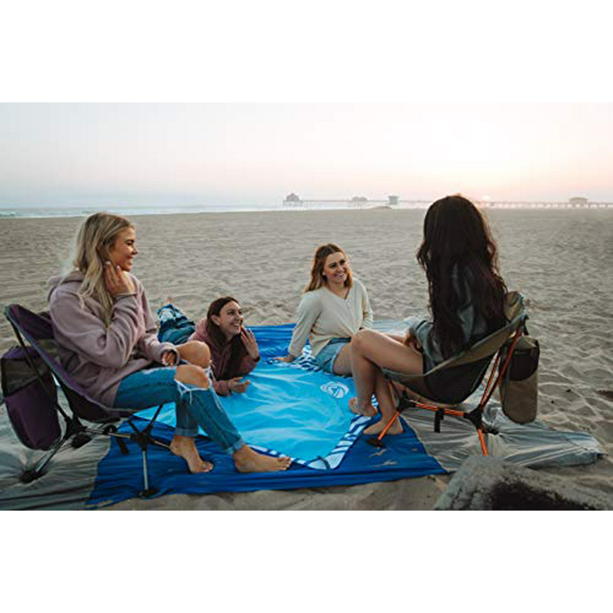 Wildhorn Sand Escape Large 9 x 7 Lightweight Nylon Picnic Throw Beach Blanket