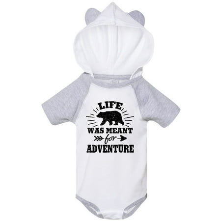 

Inktastic Bear Silhouette Life Was Meant for Adventure with Arrow Gift Baby Boy or Baby Girl Bodysuit