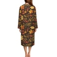 thumbnail image 2 of Xoenoiee Maple Leaves Print Nightgown House Dress Thanksgiving Zip up Robes for Women Long Lounge Dress House Coat Women Full Length Loungewear, Size 4XL, 2 of 7