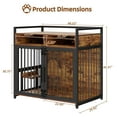 thumbnail image 2 of DSstyles Large Dog Crate Furniture, 48inch Furniture Dog Crate with Drawers Storage, 360°and Adjustable Raised Feeder, Wooden Dog Crate for Large/Medium Dog Indoor brown 48inch, 2 of 7