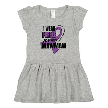 

Inktastic Chronic Pain I Wear Purple for My Mawmaw Gift Toddler Girl Dress