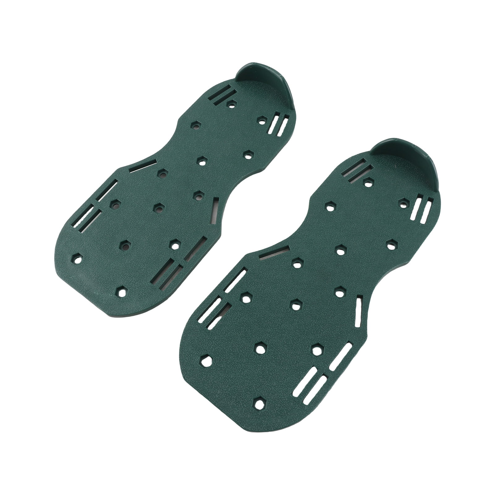 BIMZUC Lawn Aerator Shoes Spike Aerating Sandals with 2 Adjustable Straps Metal Buckles 26 Steel Spikes Heavy Duty Soil Aeration Tool 12.4 inches / 31.5 cm Green