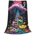 thumbnail image 2 of Sikiie Colorful Mushroom Ultra-Soft Micro flannel Blanket Luxury All Seasons Warm Blanket for Bedding Sofa and Travel (4 sizes)-80"x60", 2 of 7