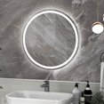 thumbnail image 4 of Costway 24"x24" LED Bathroom Mirror with 3-Color Dimmable Lights Time/Temp Display, 4 of 10