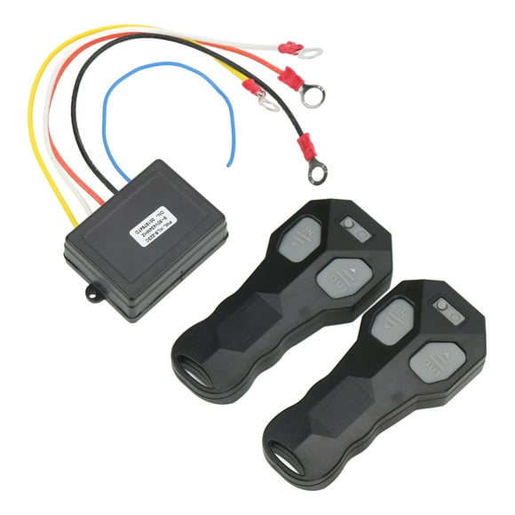 Wireless Winch Remote Control Kit, Sealing Rubber Button Universal 75ft Range Portable Winch Controller  for Vehicles