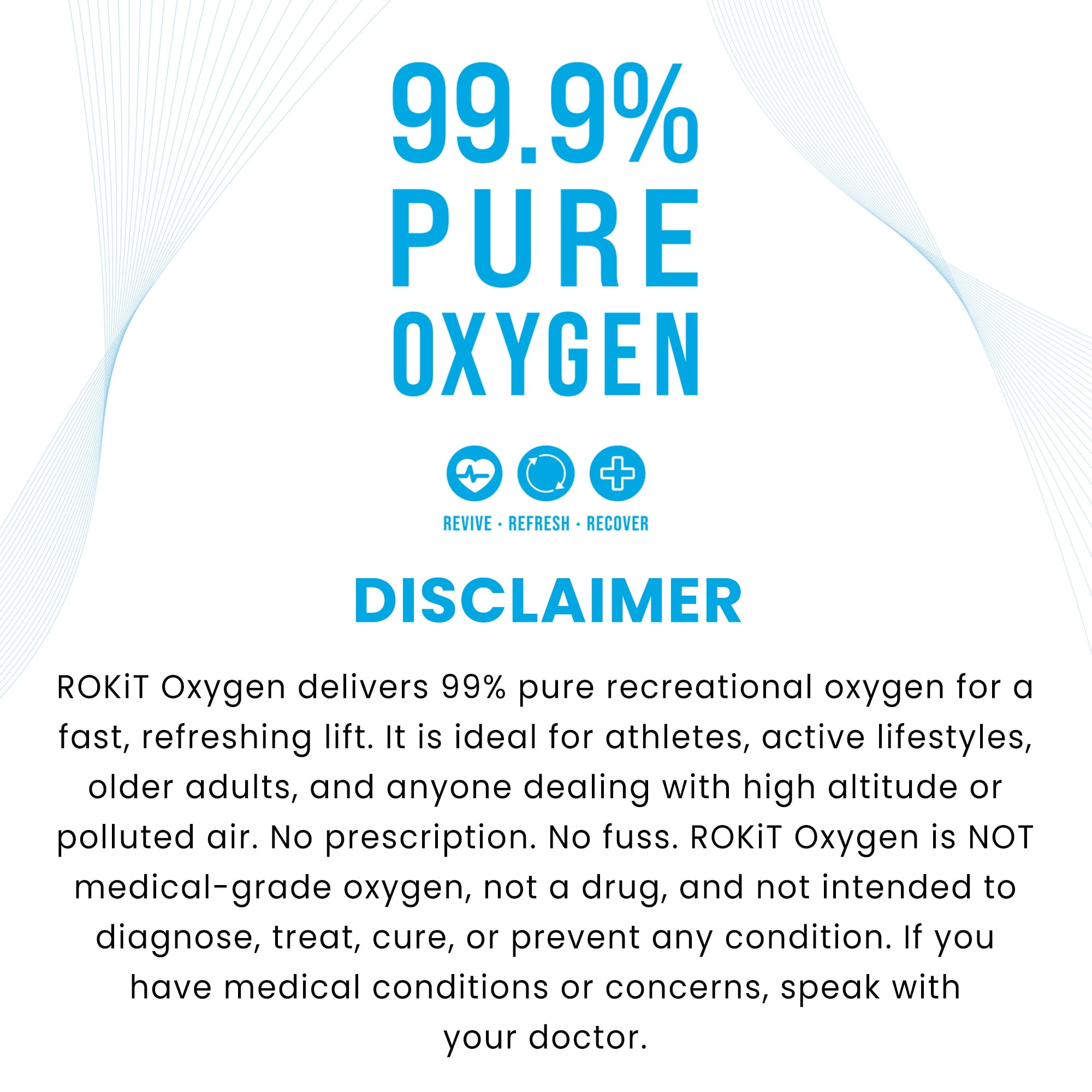 ROKiT Oxygen Portable Oxygen Canisters 4-Pack – 10.4L Each – For Fitness, Travel & Recovery