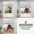 thumbnail image 5 of Farmhouse Animals Tie Up Curtain Valance for Window, Adjustable Rod Pocket Window Curtains Shades, Cow Pig in Fence Retro Wood Barn Light Filtering Valance Drapes for Cafe Living Room Bedroom 52"x45", 5 of 9