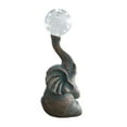 thumbnail image 2 of Outdoor Elephant Statue Resin Garden Sculpture Solar Light Playful Lawn Decoration Patio Yard Ornament for All Ages, 2 of 9