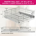 thumbnail image 3 of HOLDN' STORAGE Pull-Out Cabinet Organizer, Slide Out Drawer for Kitchen Cabinets & Pantry, Under Sink Storage, Heavy-Duty, 17"W x 21"D, 3 of 10