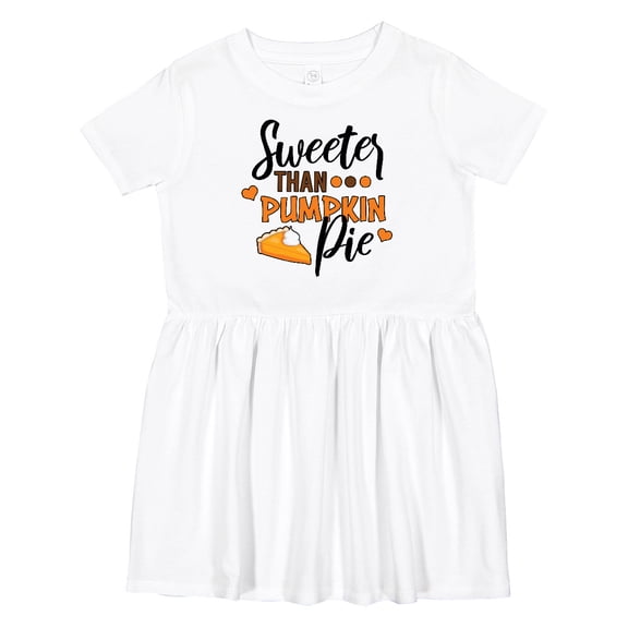 Inktastic Thanksgiving Sweeter Than Pumpkin Pie Girls Toddler Dress