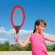 thumbnail image 2 of BRIGHTFUFU 1 par de raquetas de tenis para niños, raquetas ovaladas de bádminton para jugar, accesorios de juego para guardería, escuela primaria, deportes al aire libre (rojo), 2 of 8