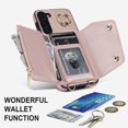 thumbnail image 4 of Phone Case for Samsung Galaxy S23 5G Wallet Cover with Screen Protector and Ring Stand Credit Card Holder Slot Crossbody Strap Cell S 23 23S GS23 G5 SM-S911U 6.1 inch Women Girls Men Rose gold, 4 of 13