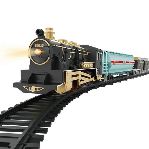 Fridja Children's Electric Train With Multiple Scenes, Lighting, Music, Retro Train Models, Children's Gift Toys, Christmas Toy Gifts For Boys And Girls Christmas Gift for Kids
