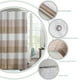 thumbnail image 3 of Cortina de ducha tejida con 12 ganchos, tela de poliéster resistente para baño, resistente al agua y al moho para un uso duradero, juego completo para bañeras estándar y mamparas de ducha, 3 of 8