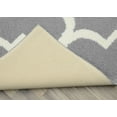 thumbnail image 3 of Garland Rug Quatrefoil Polypropylene Silver/Ivory Indoor Accent Rug, 30" x 46", 3 of 5