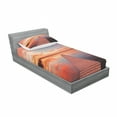 thumbnail image 3 of Ambesonne Nature Fitted Sheet & Pillow Sham Set, Pathway Sunset at Ocean, Queen, Orange Lavender, 3 of 3
