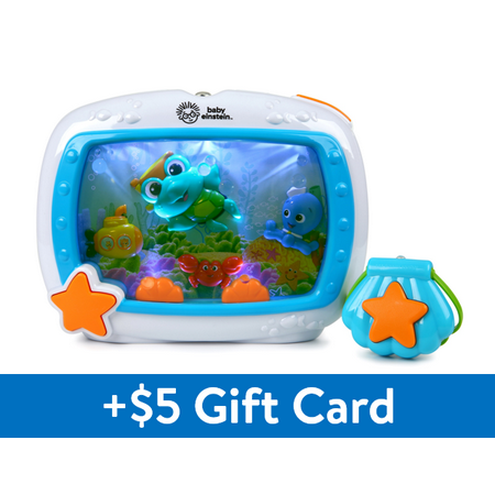 [$5 Savings] Baby Einstein Sea Dreams Soother Musical Crib Toy and Sound Machine with Remote, Lights and Melodies, Newborns +
