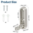 thumbnail image 2 of Unique Bargains Round Coat Hook Wall Mount Folding Hook Silver Tone 2.87"x0.91"x0.47", 2 of 7