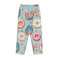 thumbnail image 4 of Kdxio Women's Comfy Stretch Colorful DonutPrint Drawstring Pajama Pants-Large, 4 of 9