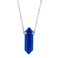 thumbnail image 3 of Collar Hombre LUCKMAN Cadena de Acero Inoxidable Dije de Mármol Blanco u Obsidiana Negra o Azul Modelo Vince UNITALLA, 3 of 6