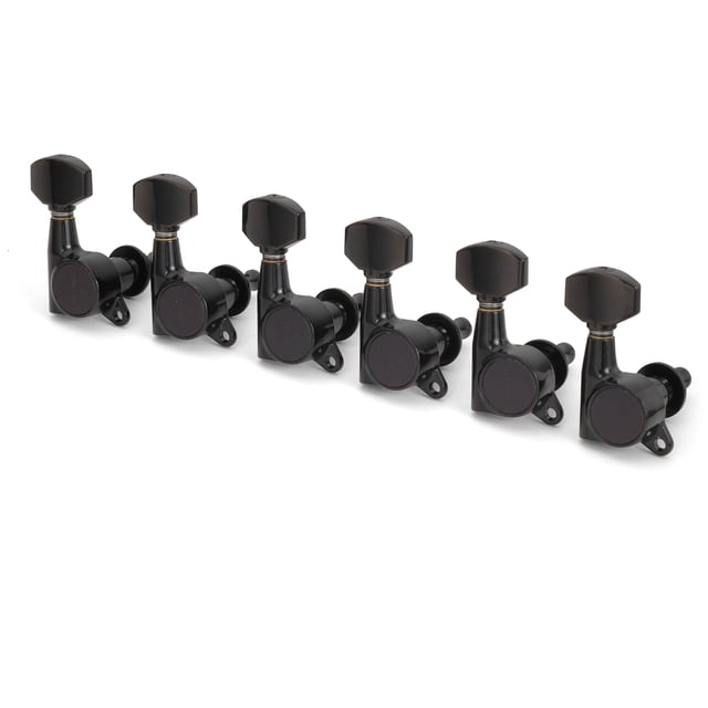 Máquinas de afinación Gotoh Schaller Style Knob 6 en línea, color negro