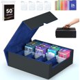 thumbnail image 1 of Aorsher 4-RowTrading Card Storage Box, Deck Box for Baseball Sport Card, Card Organizer Holder With 50 Sleeves & 24 Dividers, Case Fit for Mtg Tcg Magic Commander Deck Playing Cards, 1 of 6