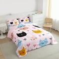 thumbnail image 3 of Castle Fairy Cute Cats 2Pcs Bedding Comforter Set for Girls Boys Children,Love Heart Print Twin Comforter Sets,Kawaii Pets Breathable Bedding Set,Ultra Soft Home Decor, 3 of 8