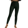 thumbnail image 3 of Leggings with Pockets for Women,High Waist Tummy Control Workout Yoga Pants Full Length Capri Buttery Soft Yoga Pants for Workout Athletic (Army Green, L), 3 of 7