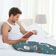 thumbnail image 5 of Salouo Flamingo Print Pajama Pants for Men, Lounge Pants Elastic Waistband Casual Men's sleepwear Loungewear Sleep Pajama Pant -Large, 5 of 7