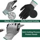 thumbnail image 3 of Guante anticorte, protección para ostras, apto para guantes de trabajo para ostras, corte de carne, jardinería y tallado (Mx2), 3 of 4