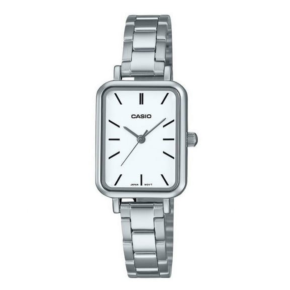 Casio Women’s Silver Watch with White Dial - LTP-V009D-7EUDF