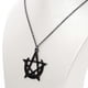 thumbnail image 2 of Collar con pentagrama y colgante de aleación con baño hueco, 2 of 3