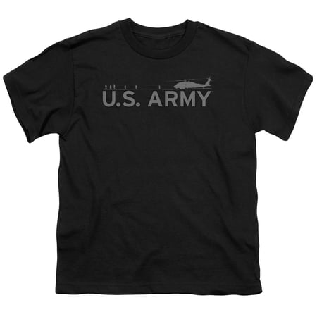 U.S. Army Boys Helicopter T-shirt Youth Medium Black