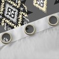thumbnail image 4 of Erosebridal Bohemian Aztec Black Out Curtains, Gray Black Aesthetic Curtains Pack of 2 (42x63 Each), 4 of 6