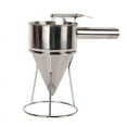 thumbnail image 1 of Baking Tool with Detachable Handle, Stainless Steel Pancake Dispenser for Effortless Flow Control in Cooking Crepes Waffles, 1 of 5