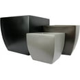 thumbnail image 3 of Stockholm Square Curved Fiberglass Planter (L:12" x W:12" x H:11", Matte White), 3 of 4