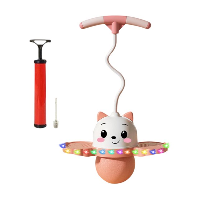 Pelota Pogo Colamx Con asa para niños y adultos rebotadora ejercicios interiores Rosa 38 cm x 80 cm