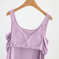 thumbnail image 5 of ibuvkizy Nightgowns for Women Pajama Dress with Built in Bras Pads Nightshirt Dress Women's Fashion Solid Color Round Neck Sleepwear Sleeveless Nightdress Purple XL, 5 of 7