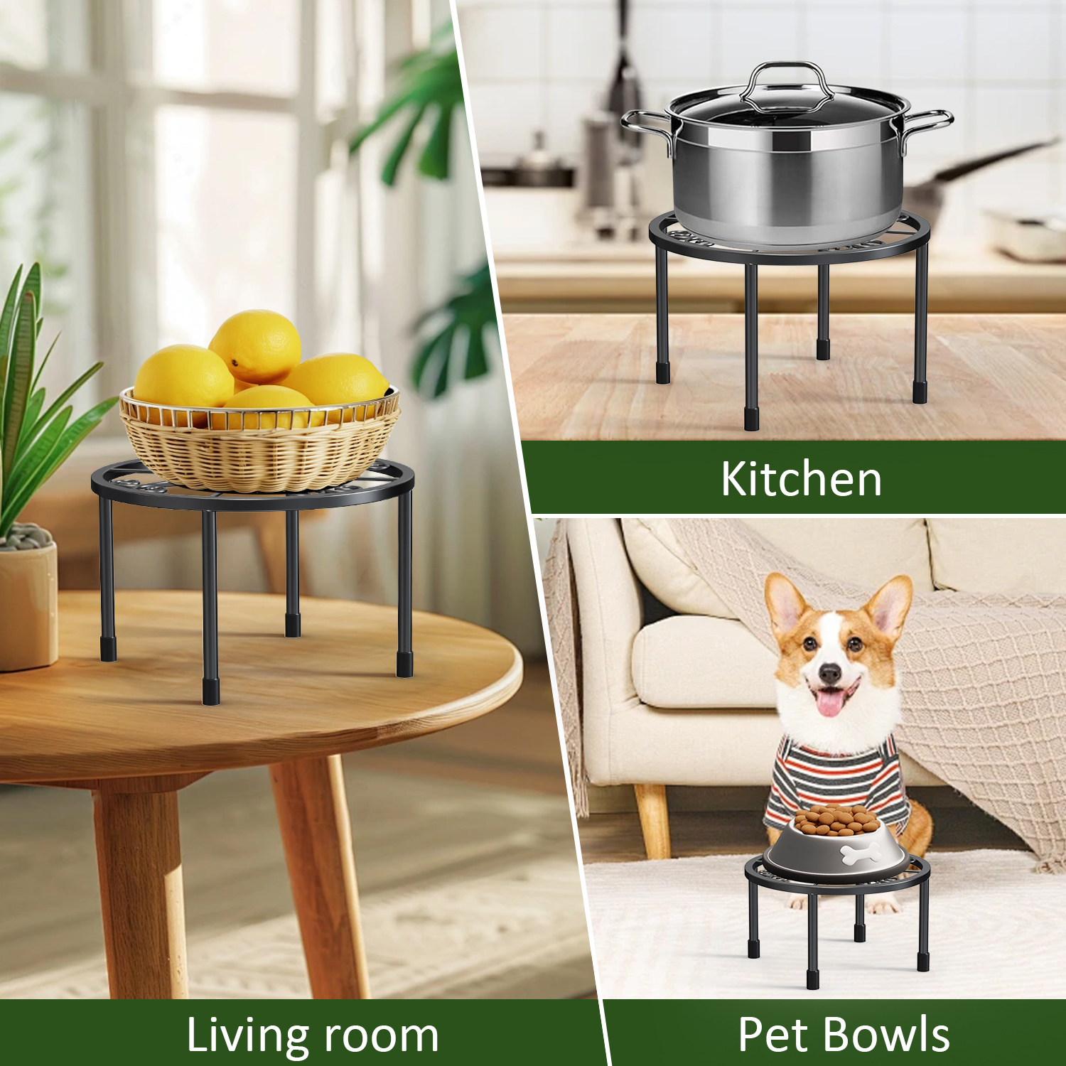 Foukus 5-Pack Black Metal Plant Stands photo 6