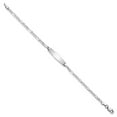 thumbnail image 2 of Primal Gold 14 Karat White Gold Soft Diamond Shape Figaro Link ID Bracelet, 2 of 4