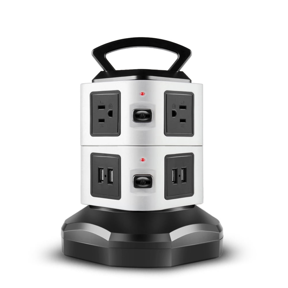 Power Strip with USB Surge Protector - 6 AC Outlet + 4 USB Port Charger ...