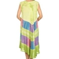 thumbnail image 2 of Sakkas Tasanee Caftan Tank Dress / Cover Up - Lime - One Size, 2 of 6