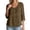 Coffee, variant on Kingdiese Womens V Neck Solid Color Long Sleeved Button Down Blouse Casual T Shirt Loose Tees for Women, Size XL