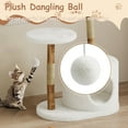 thumbnail image 3 of Luxury Cat Tree Tower – 41"/46" Wooden Condo for Large Cats (Natural Wood, Jute Scratching Posts), 3 of 7