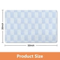 thumbnail image 4 of 20x32in Luxury Checkered Bath Rug | Absorbent, Soft Microfiber | Non-Slip Comfort for Your Bathroom Floor, 4 of 5