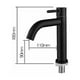 thumbnail image 2 of Grifo para lavabo, grifo para lavabo individual de acero inoxidable, elegante diseño retro, negro mate para baño e inodoro, 2 of 5