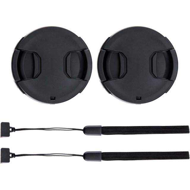 ERDS-2-Pack 67mm Front Lens Cap Cover with Deluxe Cap Keeper for Canon EOS R RP R6 R6II with RF 24-105mm f4-7.1 Kit Lens for Canon 90D 80D 70D 77D with EF-S 18-135mm Kit Lens & More 67mm Threaded Len