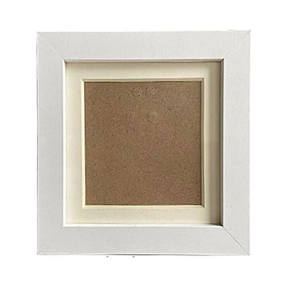 CSCHome Simple Exquisite 4 in x 4 in White Wooden Stick Photo Frame