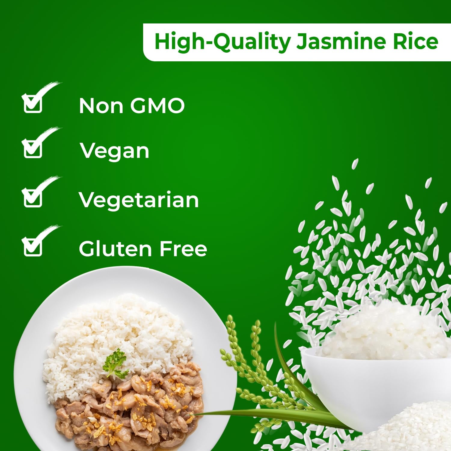 Four Elephants Premium Thai Hom Mali Jasmine Rice, 1 pcs
