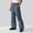 Grey*, variant on OSOLU Men's Pants Straight Wide Leg Solid Color with Povket Drawstring Daily Wear Classic Stylish Trousers